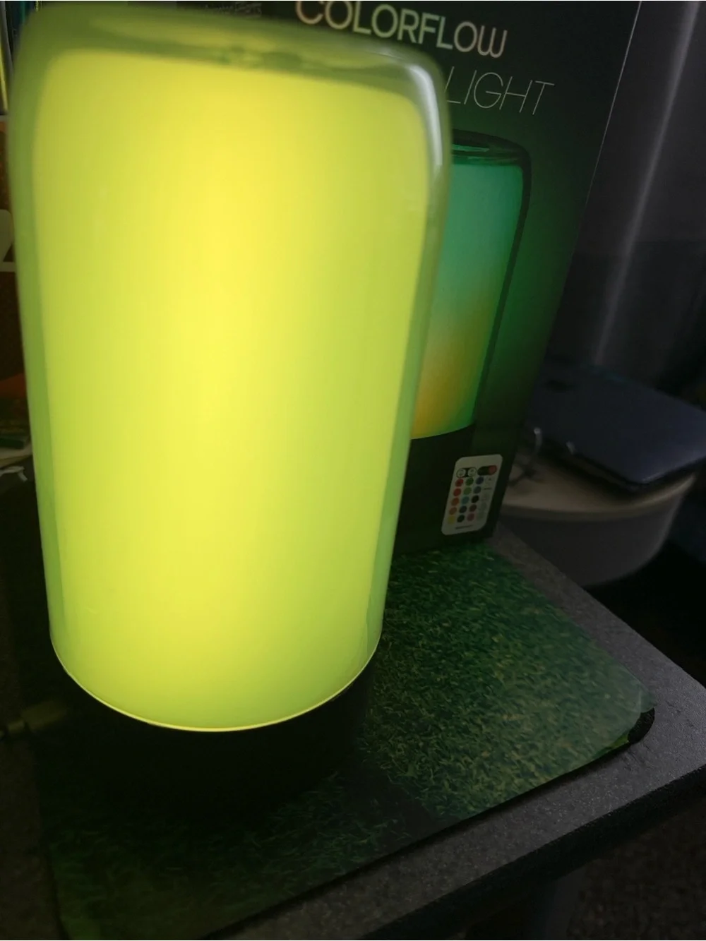 Merkury ColorFlow Mood Light Lantern — White LED Color-Changing Lamp